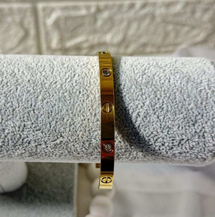 Orion gold platted anti tarnish Diamond studded kada